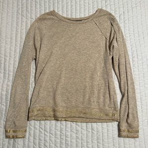 Aerie Sweatshirt with gold metallic detail